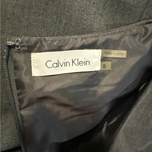 Calvin Klein Charcoal Midi Dress with Cap Sleeves - Picture 7 of 7